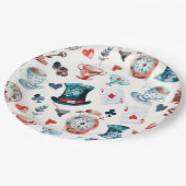 Whimsical Wonderland Tea Party Pattern ペーパープレート (アングル)