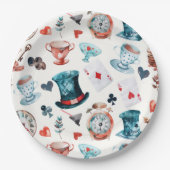 Whimsical Wonderland Tea Party Pattern ペーパープレート (正面)
