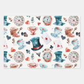 Whimsical Wonderland Tea Party Pattern ラッピングペーパーシート (正面2)