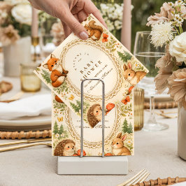 Whimsical Woodland Animals Baby Shower スタンダードカクテルナプキン
