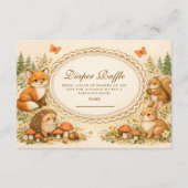 Whimsical Woodland Animals Diapper Raffle エンクロージャーカード (正面)