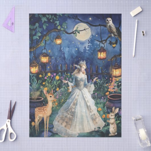 whimsical Woodland Animals & Fairy Decoupage Pape 薄葉紙 (クラフト)