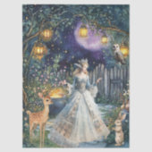 Whimsical Woodland Animals & Fairy Decoupage Paper 薄葉紙 (正面)