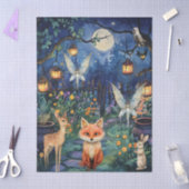 Whimsical Woodland Animals & Fairy Decoupage Paper 薄葉紙 (クラフト)