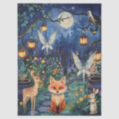Whimsical Woodland Animals & Fairy Decoupage Paper 薄葉紙 (正面)