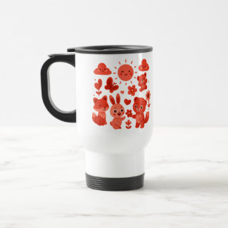 Whimsical Woodland Animals Sun Travel Mug トラベルマグ
