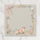Whimsical Woodland Animals Wildflower Baby Shower  フェイバータグ (裏面)
