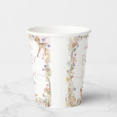 Whimsical Woodland Animals Wildflower Baby Shower  紙コップ (右)
