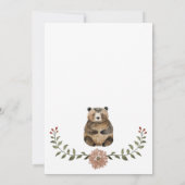 Whimsical Woodland Bear Baby Shower 招待状 (裏面)