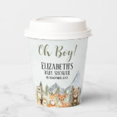 Whimsical Woodland Boy Baby Shower Decor 紙コップ (正面)