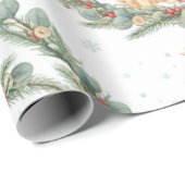 Whimsical Woodland Christmas Animals  ラッピングペーパー (ロールコーナー)