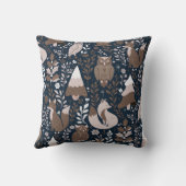 Whimsical Woodland Creatures Pattern クッション (裏面)