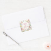 Whimsical Woodland Fairy Watercolor 5th Birthday スクエアシール (封筒)