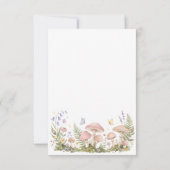 Whimsical Woodland Fairy Watercolor 5th Birthday 出欠カード (裏面)