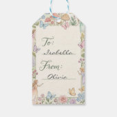 Whimsical Woodland Fairy Watercolor Birthday ギフトタグ (裏面)