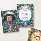 Whimsical Woodland Forest Fairytale Kid's Birthday 招待状