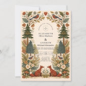 Whimsical Woodland Forest Wedding 招待状 (正面)