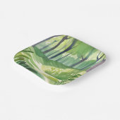 Whimsical Woods | Forest Watercolor Landscape ペーパープレート (傾斜あり)