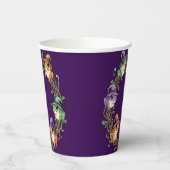 Whimsical Wreath Border Adorned With Witchy Toads 紙コップ (左)