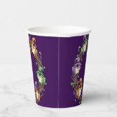 Whimsical Wreath Border Adorned With Witchy Toads 紙コップ (右)