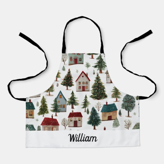 Whimsical Xmas Apron – Child’s Name エプロン (正面)