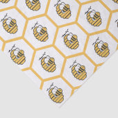 Whimsical Yellow Beehive and Bumblebee Pattern 薄葉紙 (詳細)
