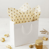 Whimsical Yellow Beehive and Bumblebee Pattern 薄葉紙