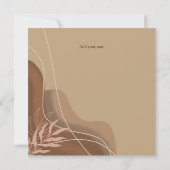 Whimsical Yellow Bow & Red Floral Thank You Card サンキューカード (裏面)