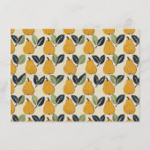 Whimsical Yellow Pear Illustration エンクロージャーカード (裏面)