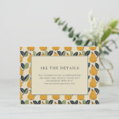 Whimsical Yellow Pear Illustration エンクロージャーカード (スタンド正面)