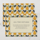 Whimsical Yellow Pear Illustration エンクロージャーカード (正面/裏面)