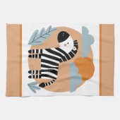 Whimsical Zebra Scandinavian Influenced キッチンタオル (横)