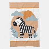 Whimsical Zebra Scandinavian Influenced キッチンタオル (縦)