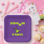 Whimsical Zombie Party Halloween Party ペーパープレート (パーティー)