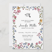 Whimsicalblooms手描き卒業パーティーの写真 シーズンカード (正面)