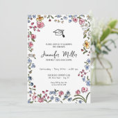 Whimsicalblooms手描き卒業パーティーの写真 シーズンカード (スタンド正面)