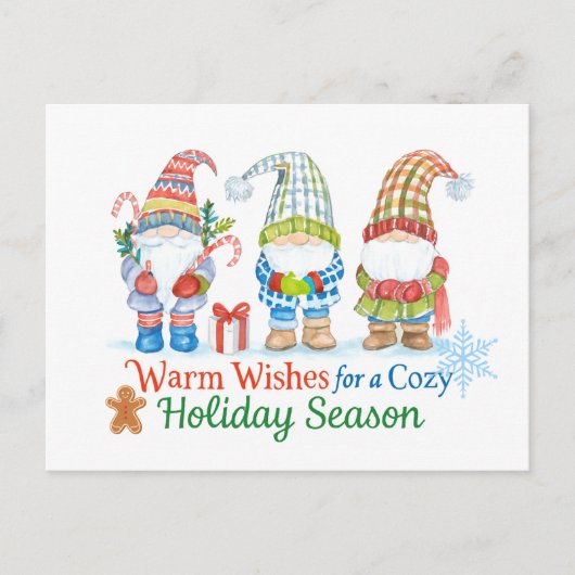 Whimsicale wishes for  cozy holiday season ポストカード (正面)