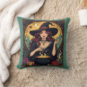 Whimsically Enchanting Witch With Spiders クッション (ブランケット)