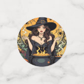 Whimsically Enchanting Witch With Spiders コンフェッティ (スモール正面)