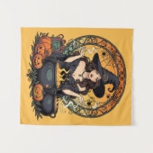 Whimsically Enchanting Witch With Spiders タペストリー (正面(横))