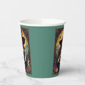 Whimsically Enchanting Witch With Spiders 紙コップ (左)