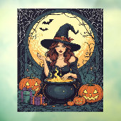 Whimsically Enchanting Witch With Spiders and Jack ウィンドウサイン (シート3)