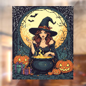 Whimsically Enchanting Witch With Spiders and Jack ウィンドウサイン (シート2)