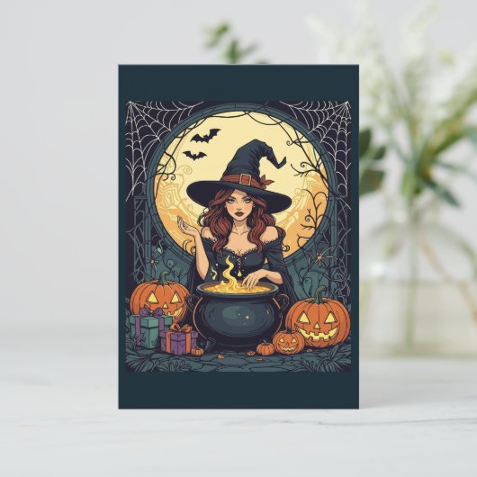 Whimsically Enchanting Witch With Spiders and Jack 招待状 (スタンド正面)