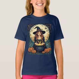 Whimsically Enchanting Witch With Spiders Tシャツ