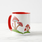 WhimsicialCharm:キノコの芸術美しい マグカップ (正面左)