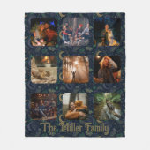 Whimsigoth Celestial | 9 Photo Family Collage フリースブランケット (正面)