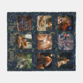 Whimsigoth Celestial | 9 Photo Family Collage フリースブランケット (正面(横))