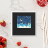 Whimsigoth Clouds Sun Moon Witchy Classic スタンダードカクテルナプキン (インサイチュ)