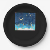 Whimsigoth Clouds Sun Moon Witchy Classic ペーパープレート (正面)
